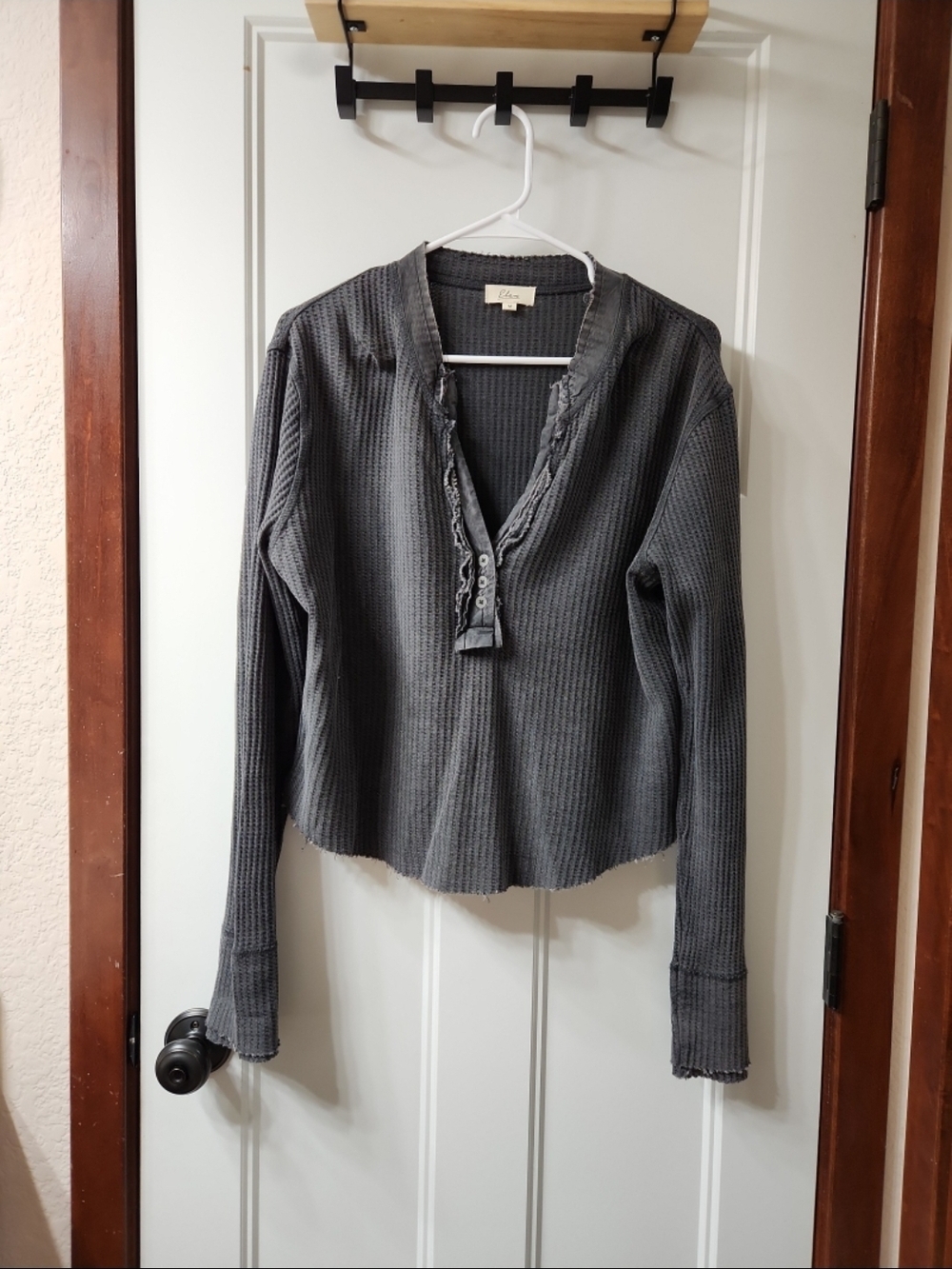 Elan Waffle Knit Top - M